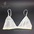 2017 hot sale comfortable triangle lace decorated wireless ladies underwear bra new design, lace bralette